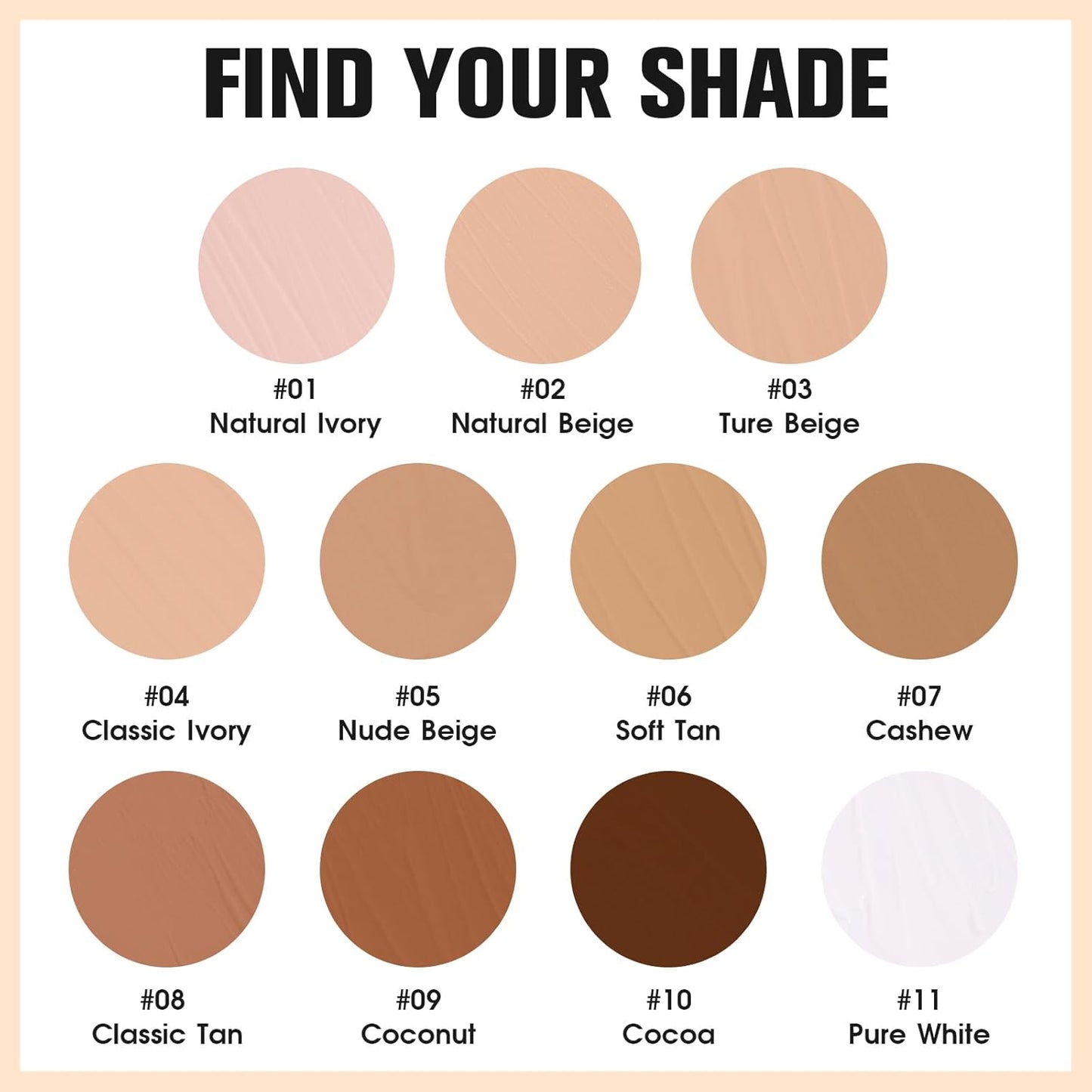UCANBE Matte Liquid Foundation Makeup, Medium to Full Coverage Waterproof Longwear Serum Cream Foundation for Combination & Oily Mature Skin, Lightweight Hydrating & Nourishing, Cashew, 1 fl. oz.