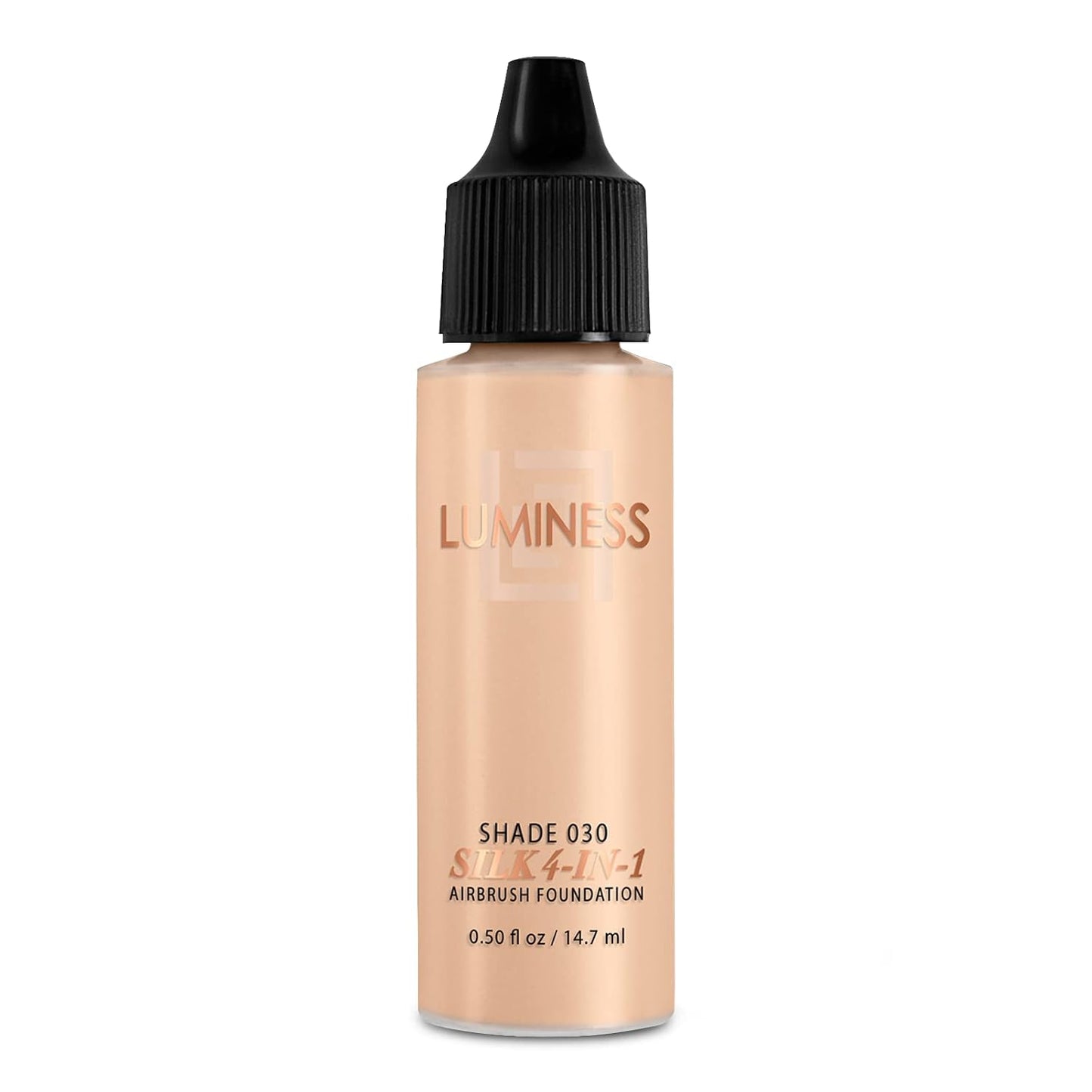 Luminess Air Silk 4-In-1 Airbrush Foundation- Foundation, Shade 030 (.5 Fl Oz) - Sheer to Medium Coverage - Anti-Aging Formula Hydrates and Moisturizes - Professional Makeup Kit for Cordless Air Brush