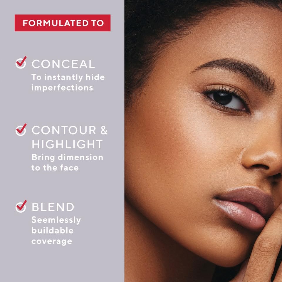 Mirabella Invincible For All Perfecting Under Eye Concealer Full Coverage - Hydrating Makeup Concealer for Dark Circles, Fine Lines & Wrinkles w/Hyaluronic Acid - Fair F80
