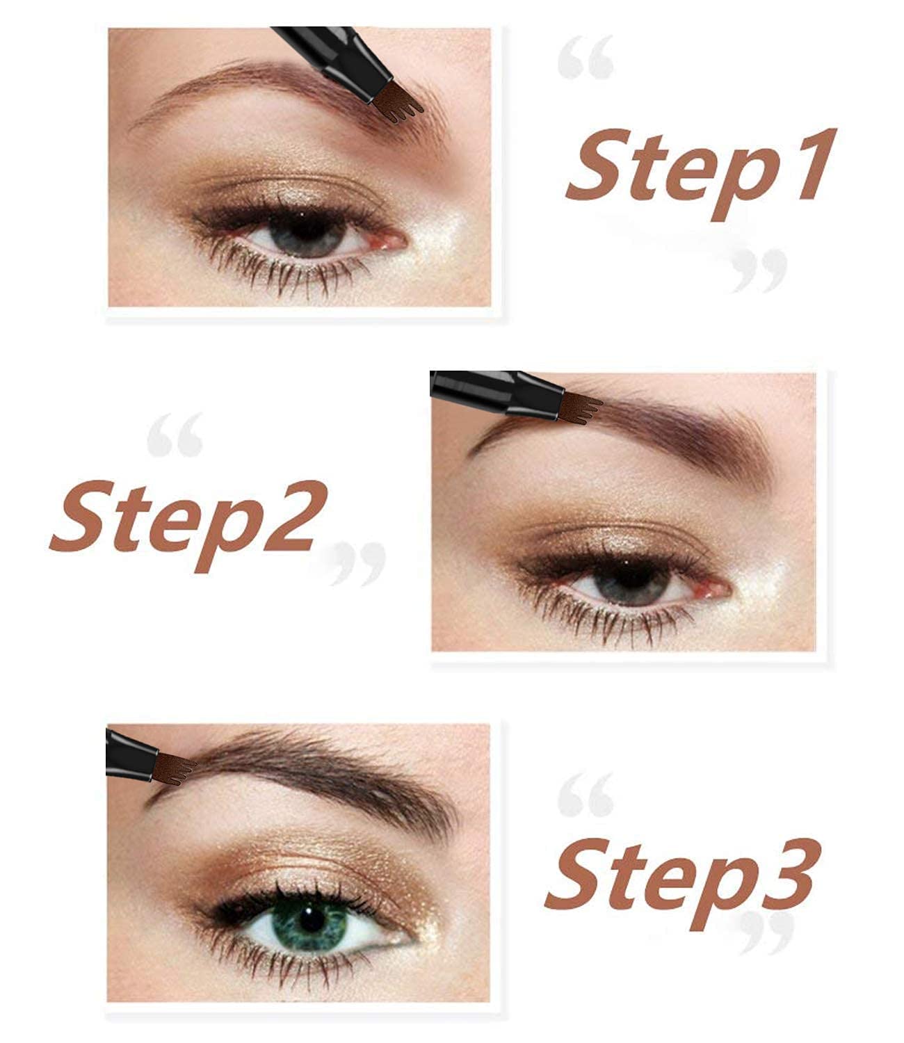 iMethod Eyebrow Pen - iMethod Eye Brown Makeup, Eyebrow Pencil with a Micro-Fork Tip Applicator Creates Natural Looking Brows Effortlessly and Stays on All Day, Light Brown
